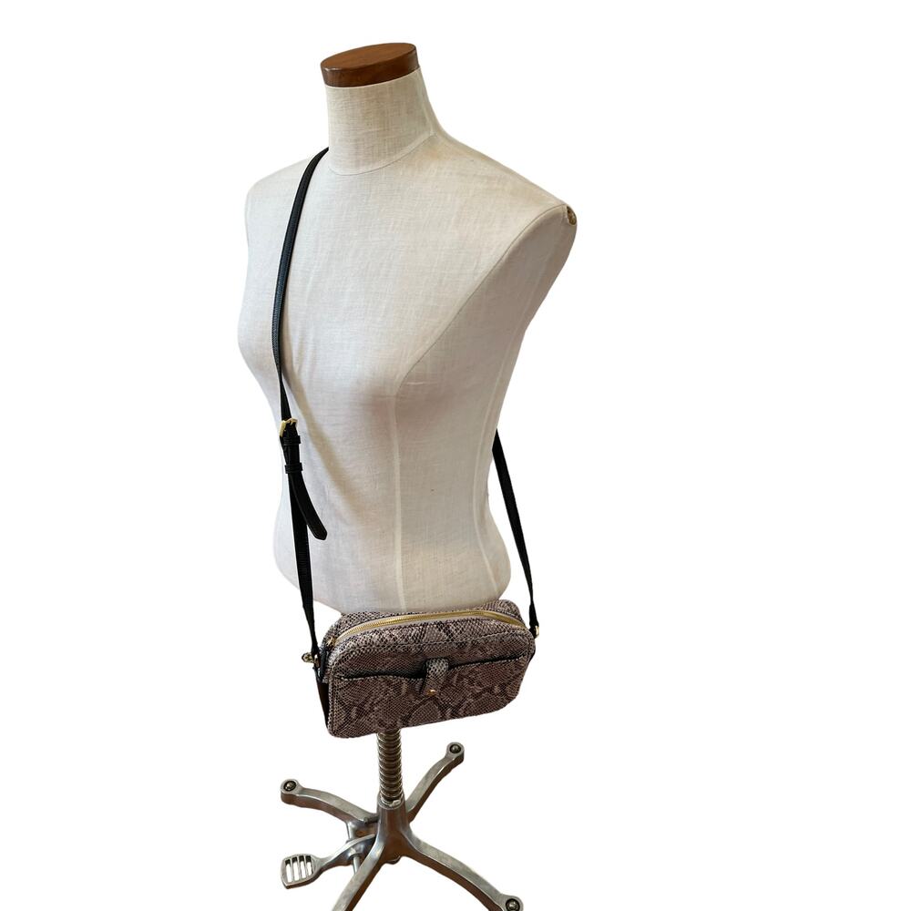 Gili Leather Crossbody Camera Bag Python Animal P… - image 5